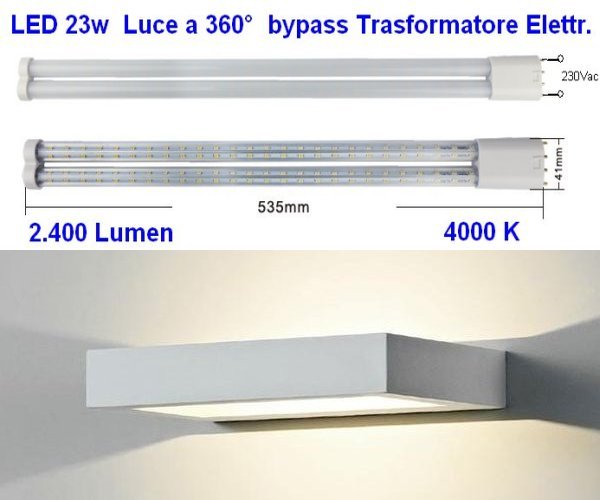 led tube PL 55 2G11 23W 54 cm light 360 degree led tube PL 55 2G11 23W 54 cm light 360 degree